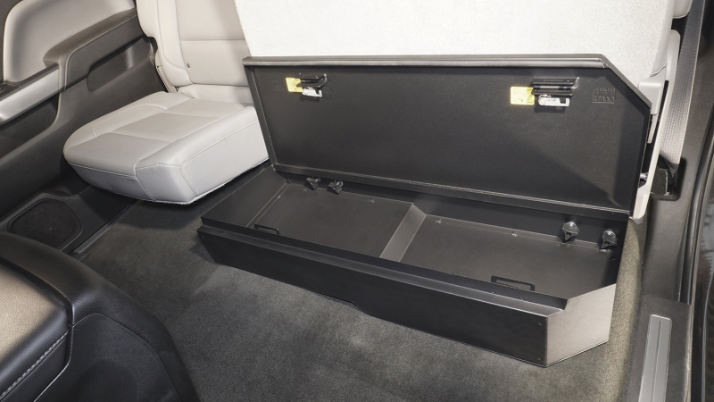 GMC Sierra 3500HD Underseat Lockbox - Rear 60% Bench Seat - Tuffy Products - 2/3 Length with Keyed Lock - Black - `07-`19